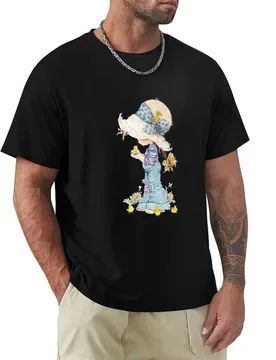 Sarah Kay with chick - classic rose background T-Shirt Basic Short Sleeve T-Shirt for Men - Aliexpress - FashionsVida
