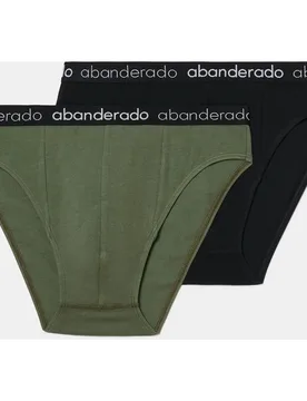 Pack de dos slips de hombre de algodón elástico - Abanderado - FashionsVida