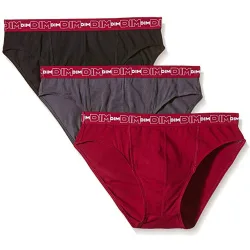 Pack de tres slips de hombre de algodón elástico