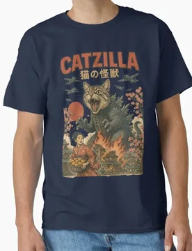 Catzilla, angry cat King of Monster Gift t shirt for Cat Lover Cute kitty Graphic tee Short Sleeve y2k clothes All size tops - Aliexpress - FashionsVida