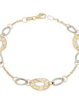 Bracciale Donna Oro Giallo Bianco GL100616