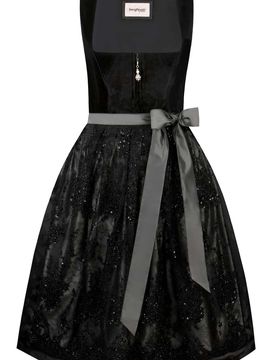 Dirndl Esta (schwarz, Gr. 36) von Bergfeuer Couture für Damen, 60% Polyester, 40% Baumwolle