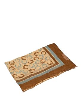 Foulard In Misto Seta E Modal Marrone