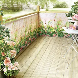 Balkon-Sichtschutz "Rosen"