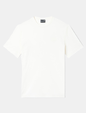 T-shirt con stampa schiena uomo bianco