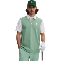 Polo Icon Block Cotton, gruen/weiss xxl