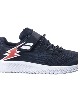 Pulsion All Court Shoes Black / Fiesta Red UK 12K - Babolat - FashionsVida