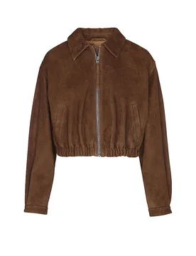Hugo Chaqueta de cuero LIPH marrón XS - Hugo Boss - FashionsVida