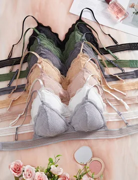 Conjunto de 7 piezas de lencería de lujo con encaje para mujer, colorido y perfectamente cómodo - Shein - FashionsVida