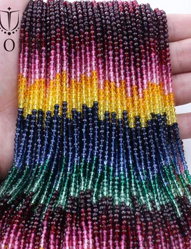 Wholesale New 3mm Crystal Beads Colorful Faceted Gradient Glass Beads for Jewelry Making Bracelet DIY Accessory 42cm/strand - Aliexpress - FashionsVida