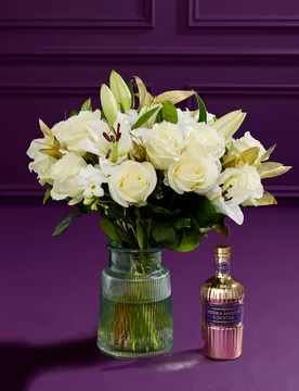Dame Joan Collins Bouquet with Vase & Vodka Martini - M&S X Dame Joan Collins - FashionsVida