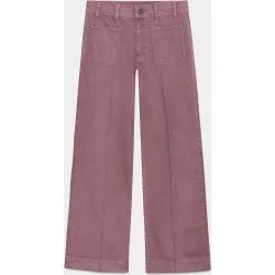 Vaquero culotte de mujer de talle alto con bolsillos