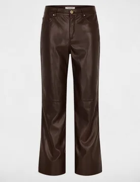 Pantalón de mujer bootcut de cuero sintético - Morgan - FashionsVida