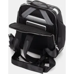 Mochila de hombre grande de nylon balístico y piel