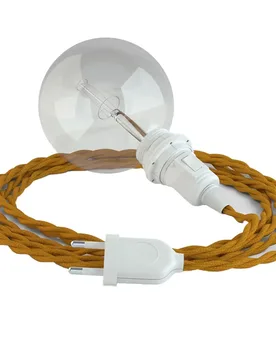 Cables Lampe Suspendue Pour Abat-jour Tm25 5 M Mustard / White One Size - Creative - FashionsVida