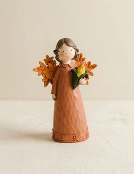 Decorazione da appoggio a forma di angelo con motivo di mais - multicolor