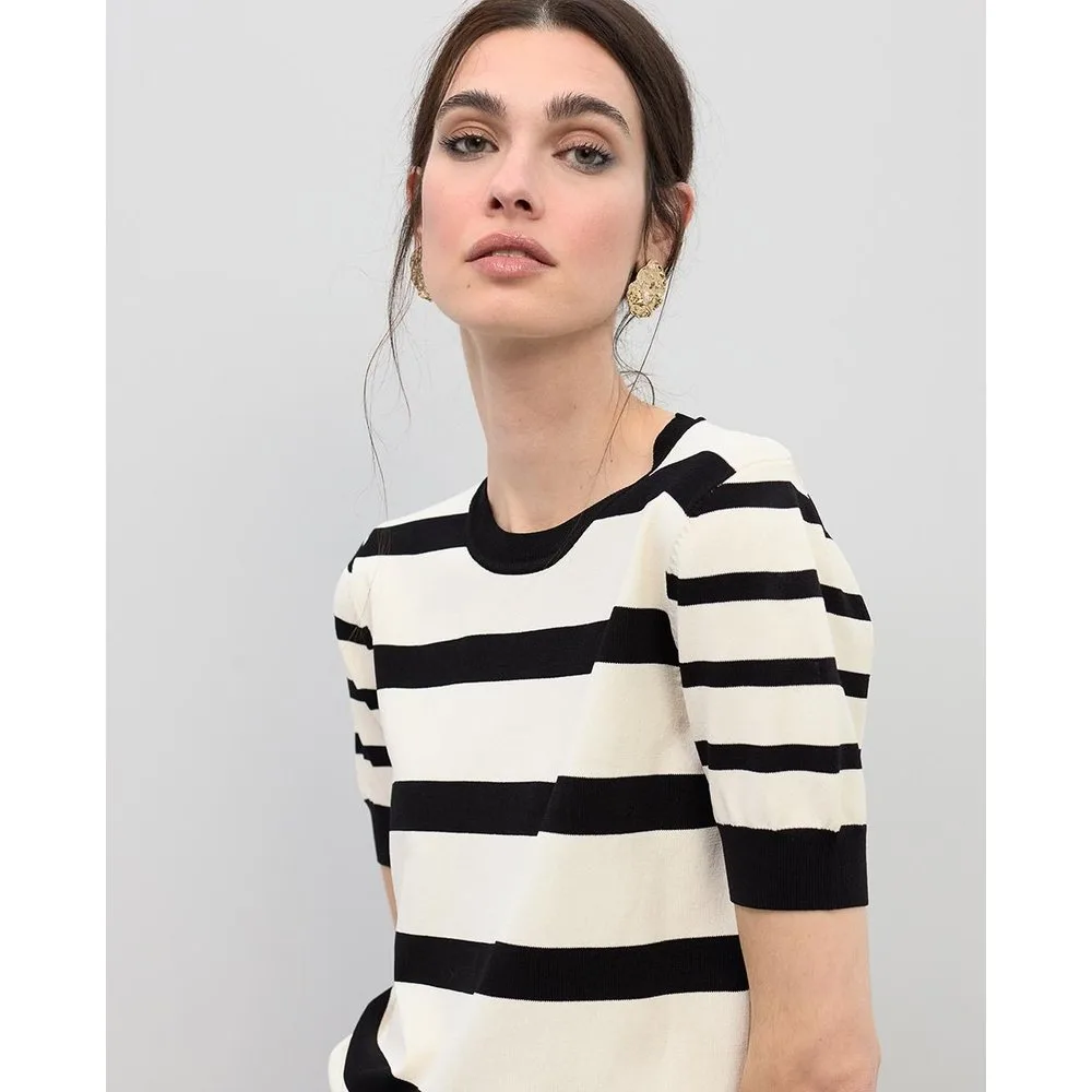 Jersey de mujer de manga corta bicolor - Lola Casademunt - FashionsVida