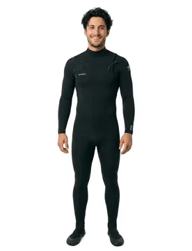 Combinaison En Néoprène à Manches Longues Avec Fermeture éclair Sur La Poitrine Epic 4/3 Mm Black / Black / Black MT - O´neill Wetsuits - FashionsVida