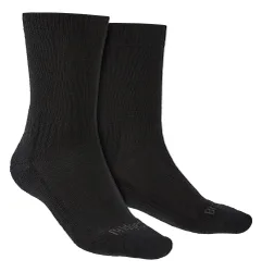 Mens Hiking Lightweight Merino Socks - Black Merino Wool - Size Uk 6-8