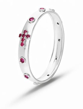 Anello Rosario Donna Oro Bianco GL102362