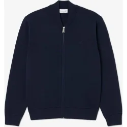Chaqueta de hombre tipo bomber de punto de algodón y lana