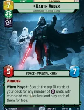 Darth Vader, Commanding the First Legion (Hyperspace Frame Foil) - Star Wars: Unlimited - FashionsVida