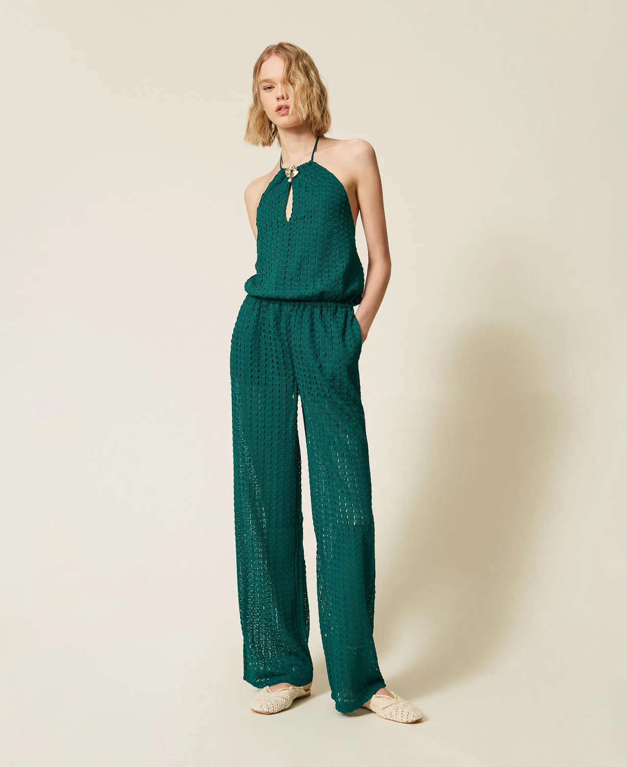 Combinaison crochet avec volant - TWINSET - FashionsVida