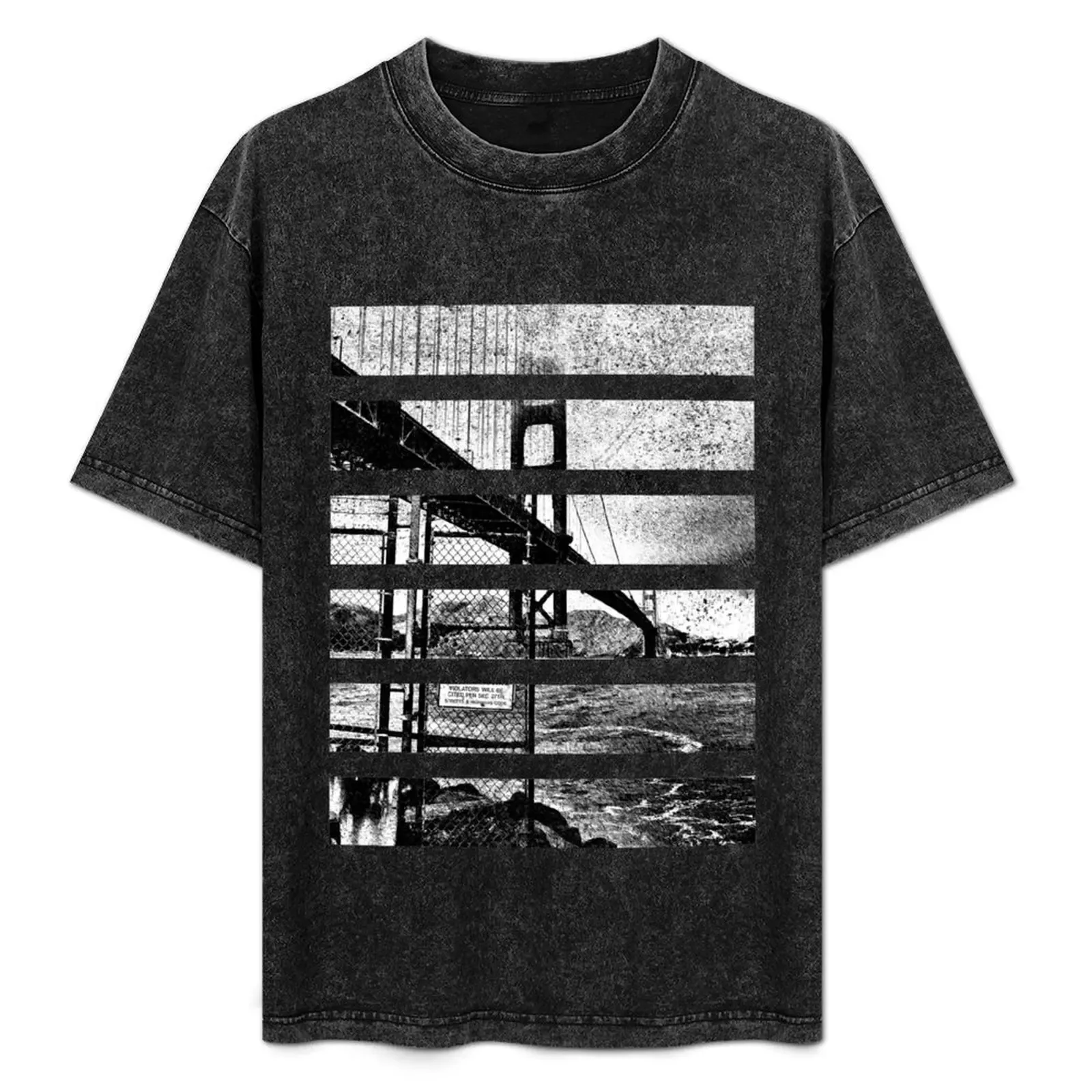 Golden Gate Bridge T-Shirt Simple Solid Color Crew Neck Tee - Aliexpress - FashionsVida