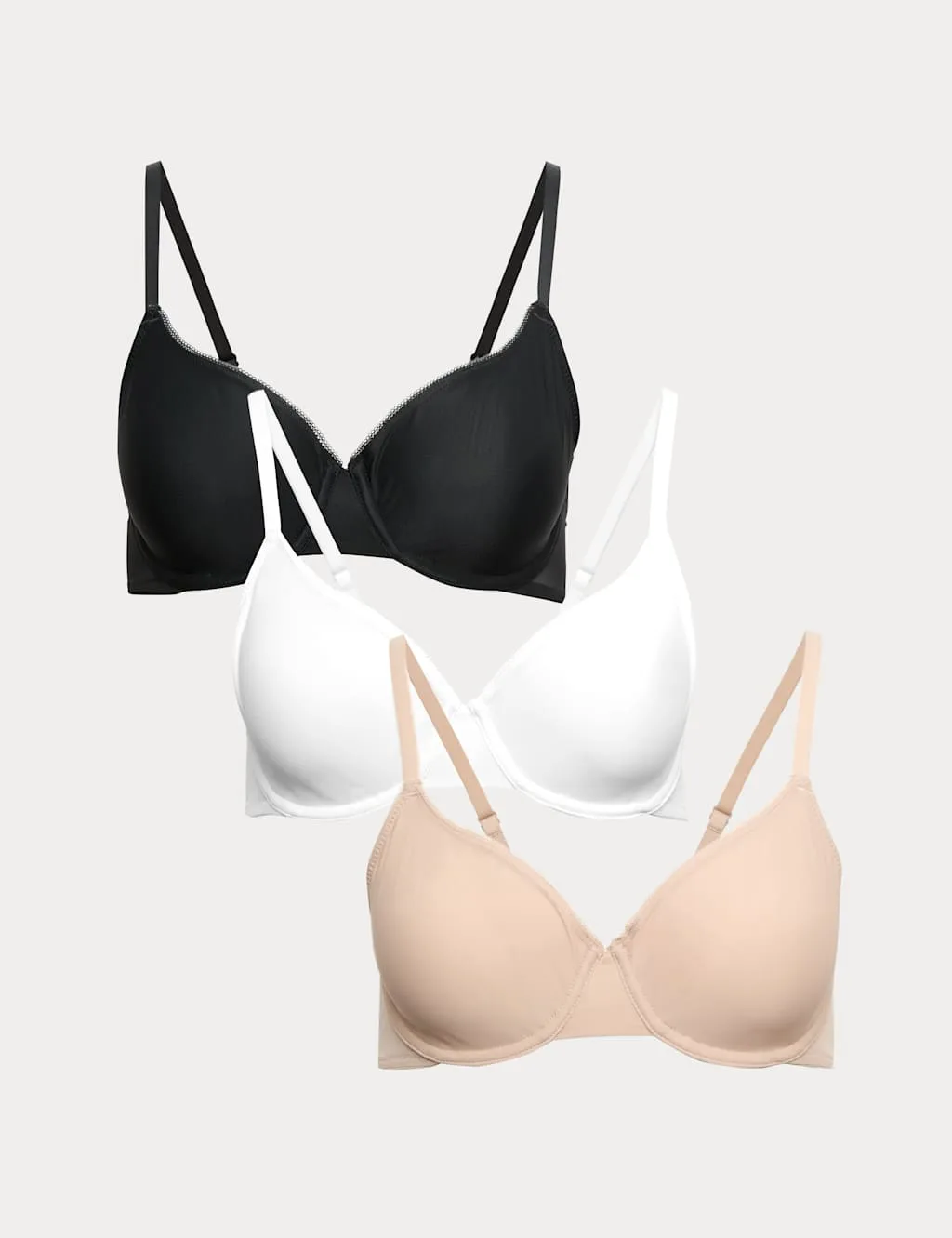 Pack Wired Full Cup Bras (A-E) Black Mix female - M&S - FashionsVida