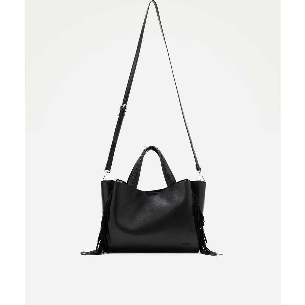 Bolso shopper con flecos y asa extraible - Tintoretto - FashionsVida
