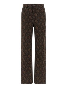 Jeans con stampa animalier