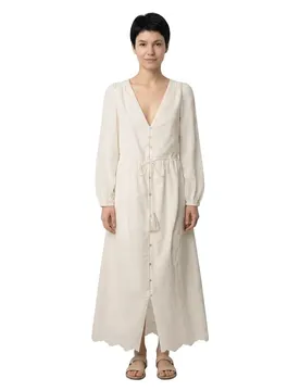 Vestito A Maniche Lunghe Deepty Mousse White S