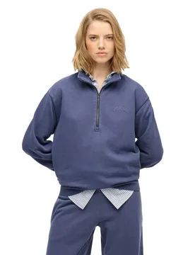 Sweat à Demi-zip Essential Logo Gd Mariner Navy XL - Superdry - FashionsVida