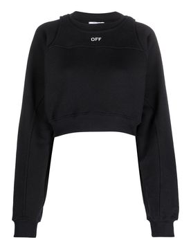 Felpa girocollo corta `off stamp`