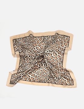 Leon foulard imprimé animalier