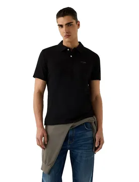 Polo à Manches Courtes Essential Jet Black A996 XL - Guess - FashionsVida