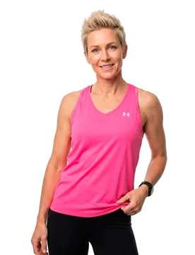 T-shirt Sans Manches Tech Knockout Pink / Prime Pink XL - Under armour - FashionsVida