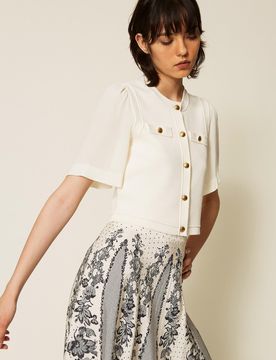 Cardigan en maille avec boutons en métal