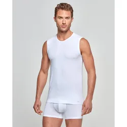 Camiseta interior de hombre sin mangas liso