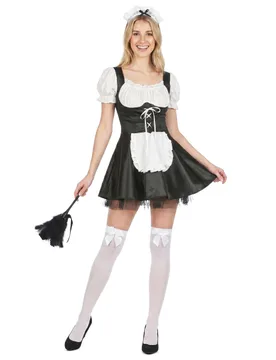 Zimmermädchen-Damenkostüm Hausfrau schwarz-weiss - female - KARNEVAL-MEGASTORE - FashionsVida