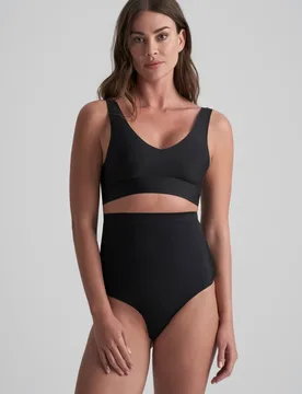 Women's Invisible High Waist Thong in Black Size: Medium - Black - Size: M - Karen millen - FashionsVida