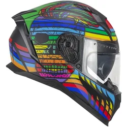 Casco Moto Integrale 311X BLAST SKULL Nero Blu Rosso opa taglia XS