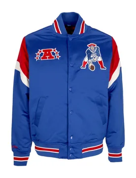 Giubbotto Bomber Uomo Nfl Heavyweight Satin Jacket Neepat Original Team Colors - Mitchell & Ness - FashionsVida