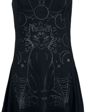 Gothic Top - Mystic Cat Top - S bis XL - für Damen - Größe L - schwarz - Frauen - female - Jawbreaker - FashionsVida