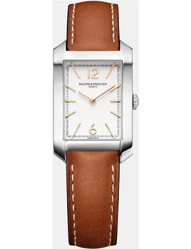 Baume & Mercier - Reloj de mujer Hampton M0A10472 de piel marrón - Baume & Mercier - FashionsVida