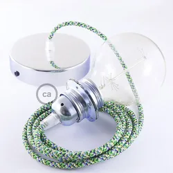 Cables Lampe Suspendue Pendel Pour Abat-jour Rx05 Pixel Diy 1 M Green / Chrome Plated One Size