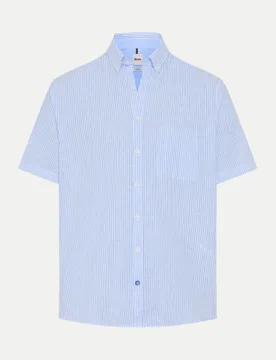 Brax Kurzarmhemd DAN S Blau L - Brax - FashionsVida