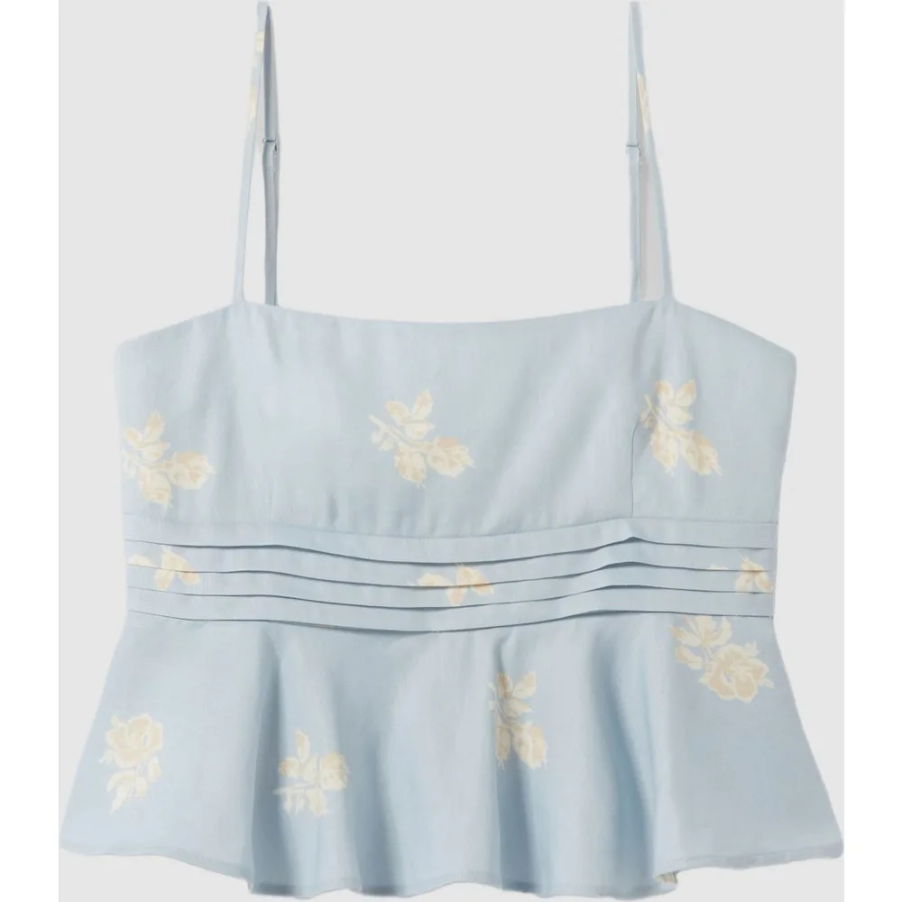 Top de mujer floral con escote bustier - CLAUDIE PIERLOT - FashionsVida