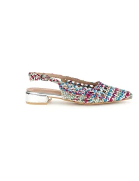 Ballerine slingback multicolor intrecciate P661 38 - FIRST LADY - FashionsVida