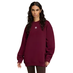 Essentials Long Oversized Crew Sweatshirt Donna - Felpe Rosso - Taglia M (38-40) - Jersey di cotone M (38-40)